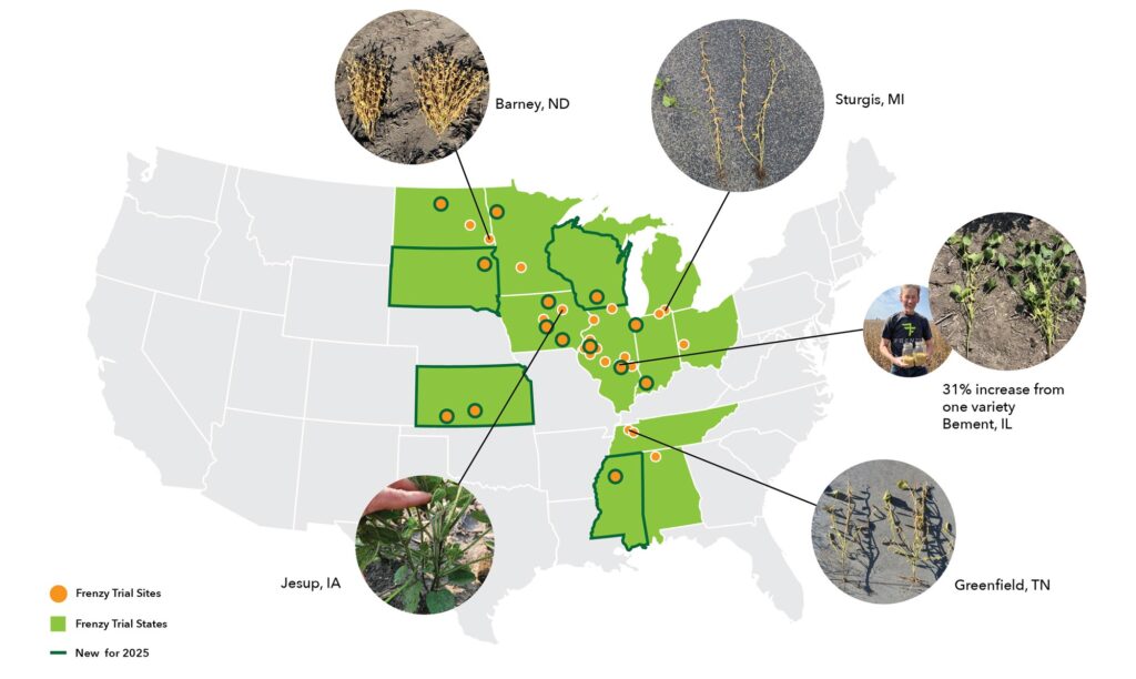 map of US where Frenzy is being used